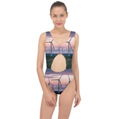 Wind Giants At Twilight Center Cut Out Swimsuit by Tellerarts