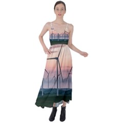 Wind Giants At Twilight Tie Back Maxi Dress by Tellerarts