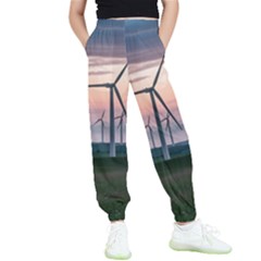 Wind Giants At Twilight Kids  Joggers by Tellerarts