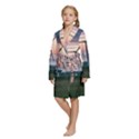 Wind Giants At Twilight Kids  Long Sleeve Velvet Lounge Robe View2