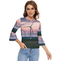 Wind Giants At Twilight Bell Sleeve Top