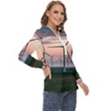 Wind Giants At Twilight Zip Up Long Sleeve Blouse View3