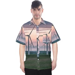 Wind Giants At Twilight Men s Hawaii Shirt