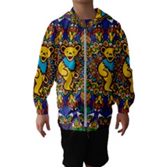 Dead Dancing Bears Grateful Dead Pattern Kids  Hooded Windbreaker