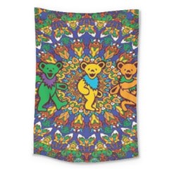 Dead Dancing Bears Grateful Dead Pattern Large Tapestry