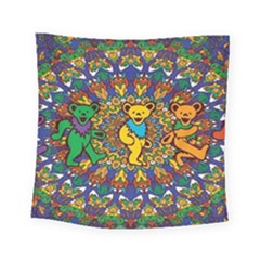 Dead Dancing Bears Grateful Dead Pattern Square Tapestry (small)