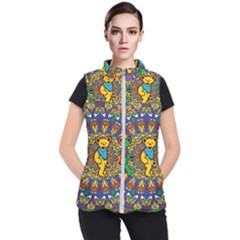 Dead Dancing Bears Grateful Dead Pattern Women s Puffer Vest