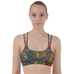 Dead Dancing Bears Grateful Dead Pattern Line Them Up Sports Bra by Grandong