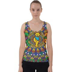 Dead Dancing Bears Grateful Dead Pattern Velvet Tank Top by Grandong