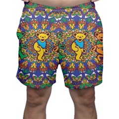 Dead Dancing Bears Grateful Dead Pattern Men s Shorts by Grandong