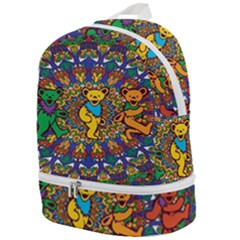 Dead Dancing Bears Grateful Dead Pattern Zip Bottom Backpack by Grandong