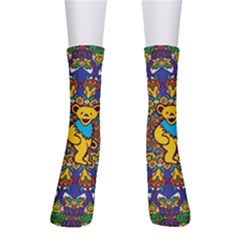 Dead Dancing Bears Grateful Dead Pattern Crew Socks by Grandong