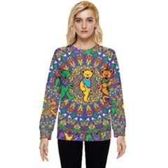 Dead Dancing Bears Grateful Dead Pattern Hidden Pocket Sweatshirt