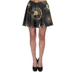 Asian Seamless Pattern With Clouds Moon Sun Stars Vector Collection Oriental Chinese Japanese Korean Skater Skirt