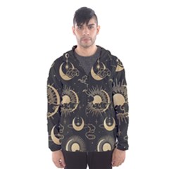 Asian Seamless Pattern With Clouds Moon Sun Stars Vector Collection Oriental Chinese Japanese Korean Men s Hooded Windbreaker