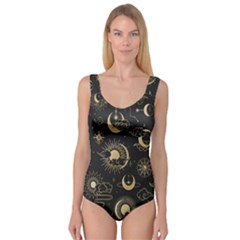 Asian Seamless Pattern With Clouds Moon Sun Stars Vector Collection Oriental Chinese Japanese Korean Princess Tank Leotard 