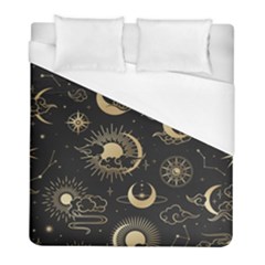 Asian Seamless Pattern With Clouds Moon Sun Stars Vector Collection Oriental Chinese Japanese Korean Duvet Cover (full/ Double Size)