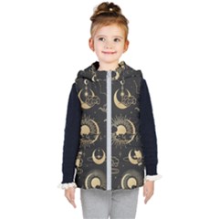 Asian Seamless Pattern With Clouds Moon Sun Stars Vector Collection Oriental Chinese Japanese Korean Kids  Hooded Puffer Vest