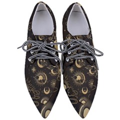 Asian Seamless Pattern With Clouds Moon Sun Stars Vector Collection Oriental Chinese Japanese Korean Pointed Oxford Shoes