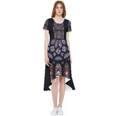 Chartres Cathedral Notre Dame De Paris Stained Glass High Low Boho Dress