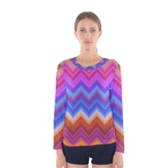 Pattern Chevron Zigzag Background Women s Long Sleeve T-shirt