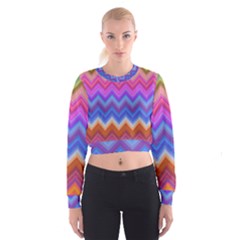 Pattern Chevron Zigzag Background Cropped Sweatshirt by Grandong