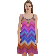 Pattern Chevron Zigzag Background Women s Spaghetti Strap Pullover Cami Dress by Grandong