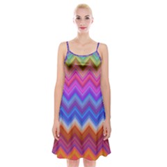 Pattern Chevron Zigzag Background Spaghetti Strap Velvet Dress