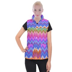 Pattern Chevron Zigzag Background Women s Button Up Vest