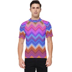 Pattern Chevron Zigzag Background Men s Short Sleeve Rash Guard by Grandong