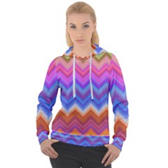 Pattern Chevron Zigzag Background Women s Overhead Hoodie