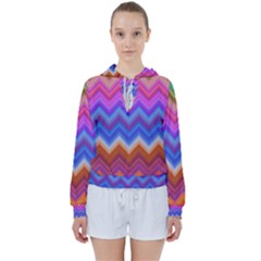 Pattern Chevron Zigzag Background Women s Tie Up Sweat