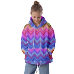 Pattern Chevron Zigzag Background Kids  Oversized Hoodie