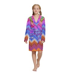 Pattern Chevron Zigzag Background Kids  Long Sleeve Velvet Lounge Robe by Grandong