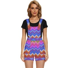 Pattern Chevron Zigzag Background Short Overalls by Grandong