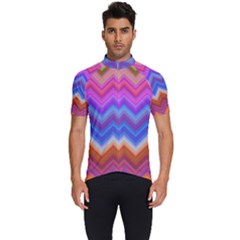 Pattern Chevron Zigzag Background Men s Short Sleeve Cycling Jersey by Grandong