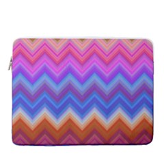 Pattern Chevron Zigzag Background 15  Vertical Laptop Sleeve Case With Pocket by Grandong