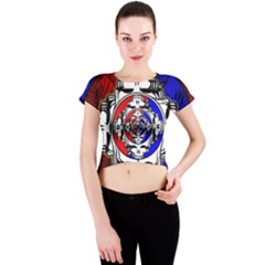 The Grateful Dead Crew Neck Crop Top by Grandong