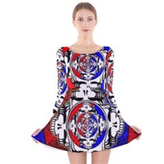 The Grateful Dead Long Sleeve Velvet Skater Dress