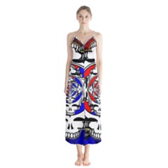 The Grateful Dead Button Up Chiffon Maxi Dress by Grandong