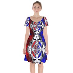 The Grateful Dead Short Sleeve Bardot Dress by Grandong