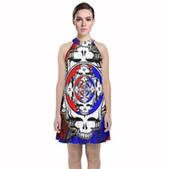 The Grateful Dead Velvet Halter Neckline Dress 