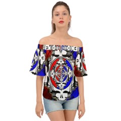 The Grateful Dead Off Shoulder Short Sleeve Top by Grandong