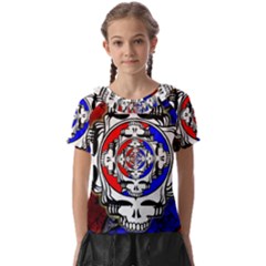 The Grateful Dead Kids  Frill Chiffon Blouse by Grandong