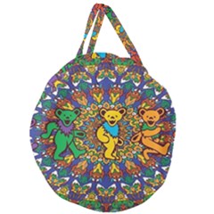 Dead Dancing Bears Grateful Dead Pattern Giant Round Zipper Tote by Grandong