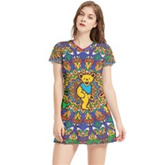 Dead Dancing Bears Grateful Dead Pattern Women s Sports Skirt by Grandong