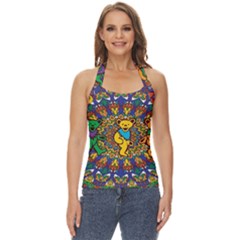 Dead Dancing Bears Grateful Dead Pattern Basic Halter Top by Grandong