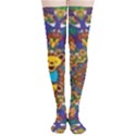 Dead Dancing Bears Grateful Dead Pattern Thigh High Stockings View1