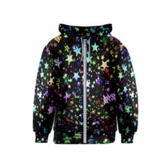 Christmas-star-gloss-lights-light Kids  Zipper Hoodie