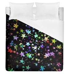 Christmas-star-gloss-lights-light Duvet Cover (queen Size) by Grandong